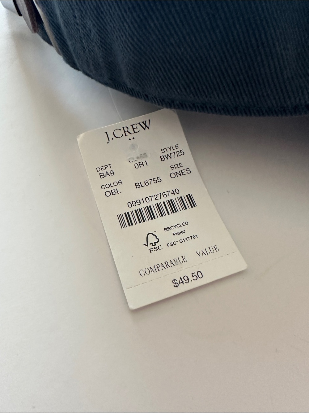 NWT J.crew Baseball cap | Blue - Picture 5 of 8